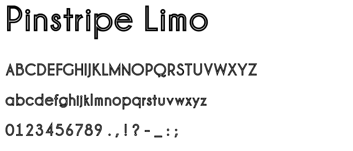 Pinstripe Limo font